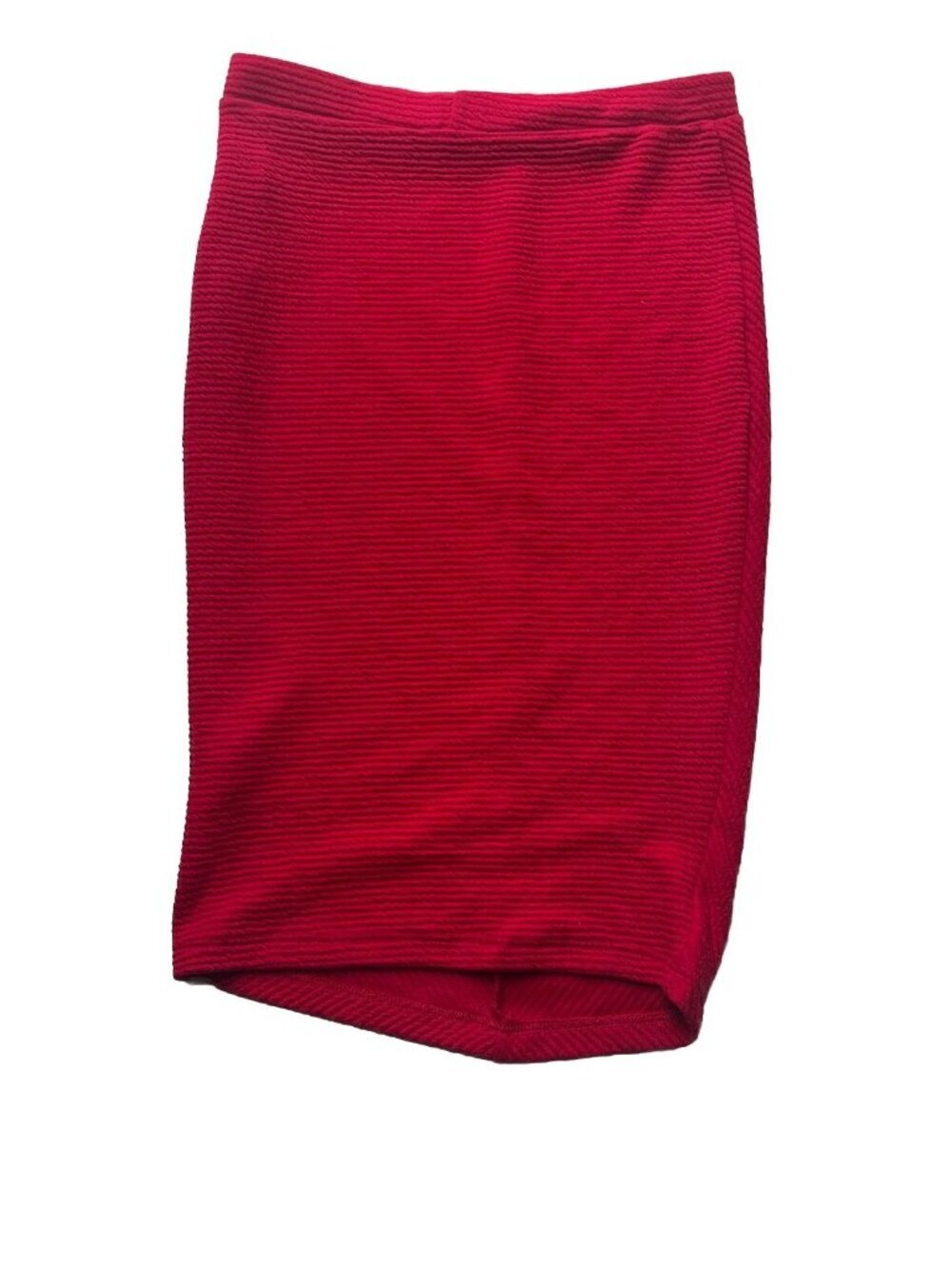 Lush Women’s Red Knit Ribbed Mini Skirt Size S NWT Stretchy Pull-On Waist - Picture 7 of 10